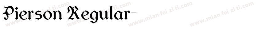 Pierson Regular字体转换